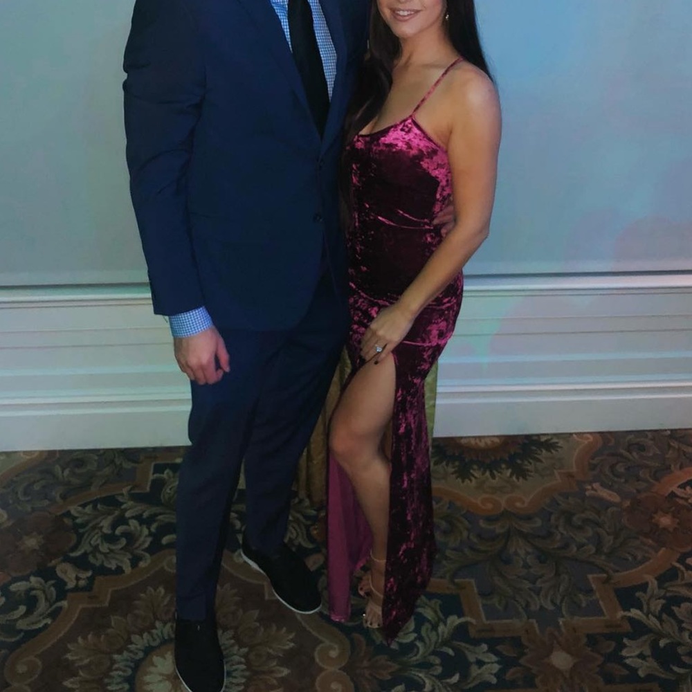 Crushed red velvet dress from LuLus